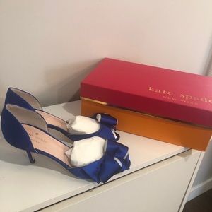 Brand New Authentic Blue Kate Spade Sala Heels Sz7